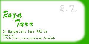 roza tarr business card